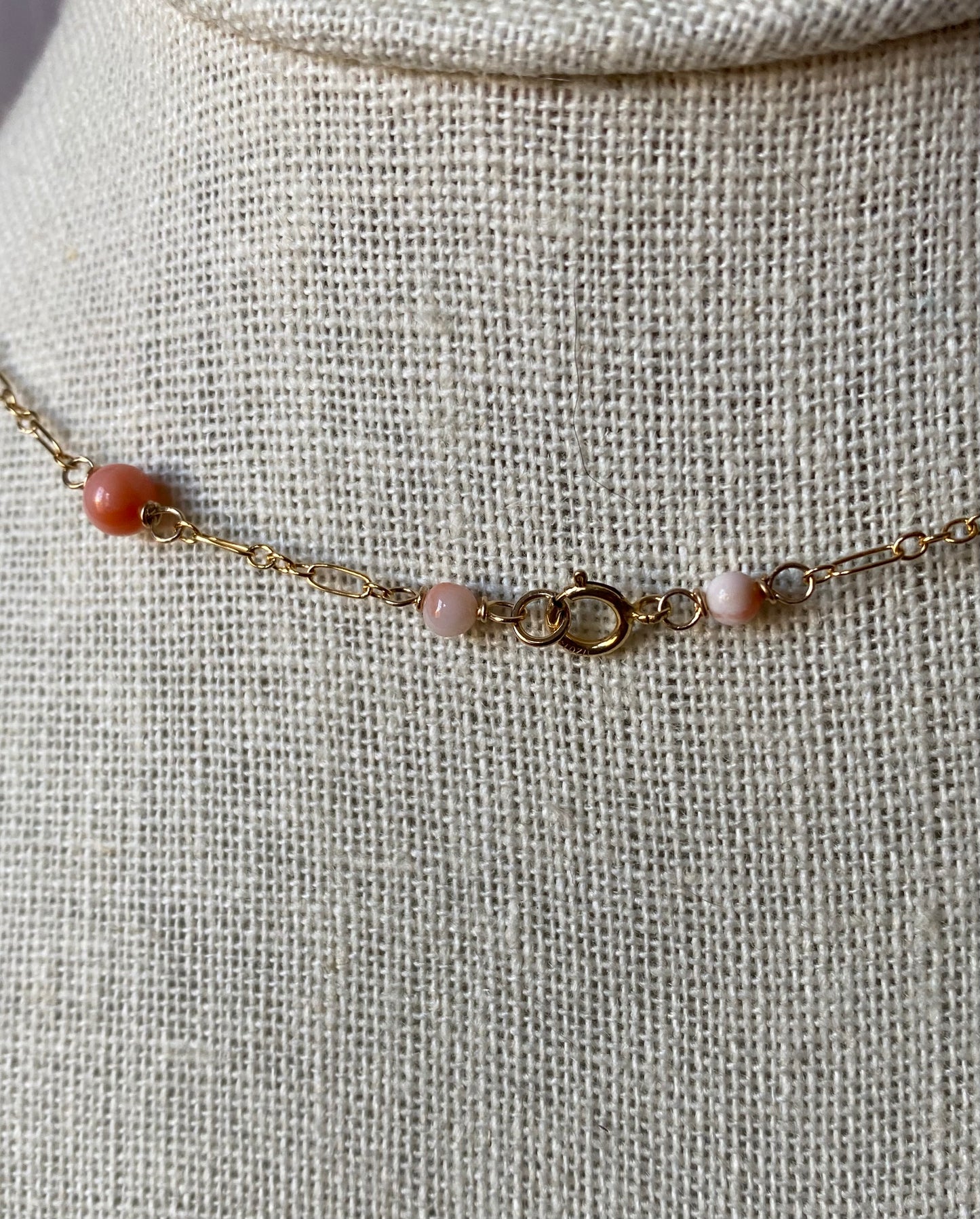 Vintage Coral Layering Necklace