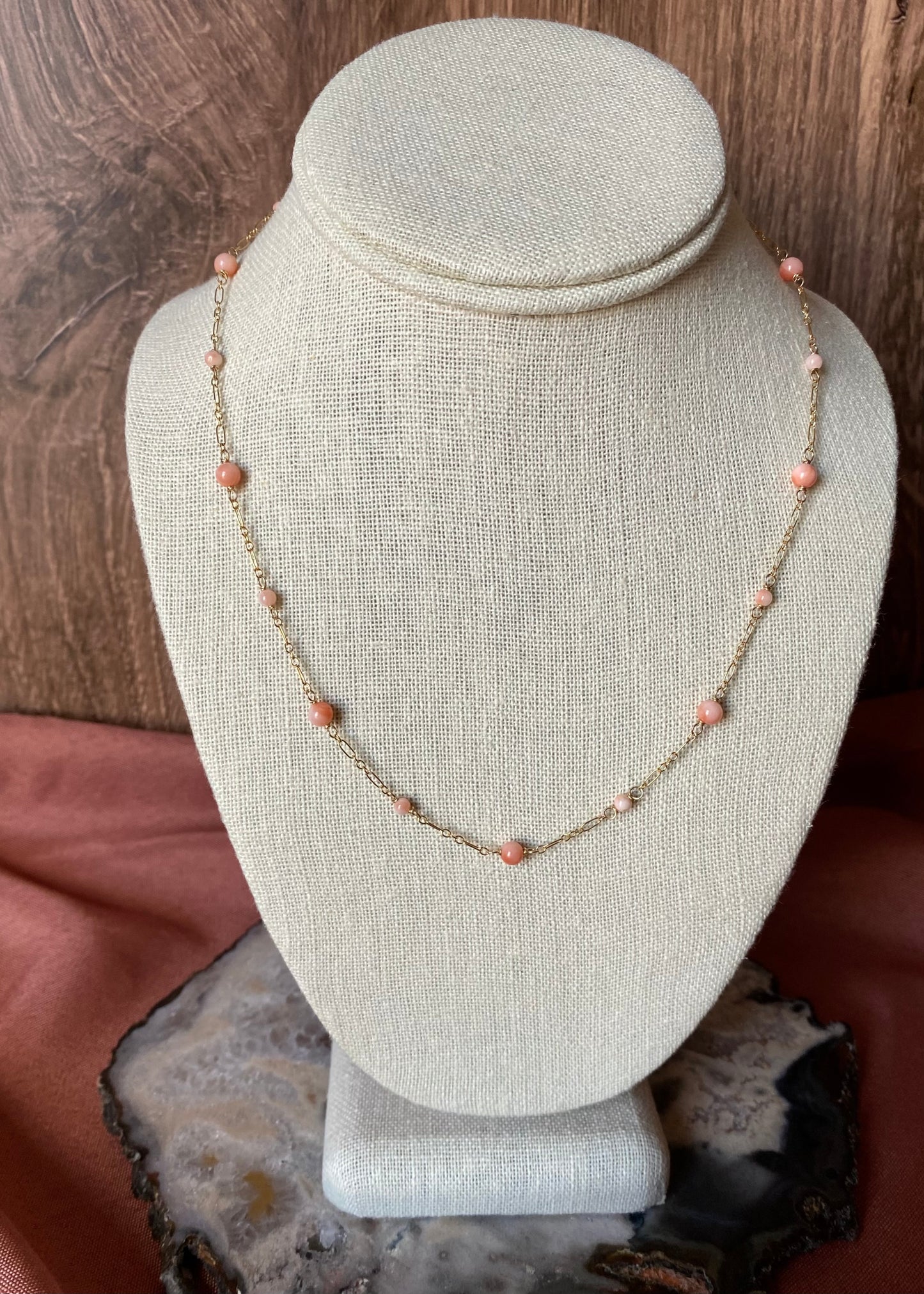 Vintage Coral Layering Necklace