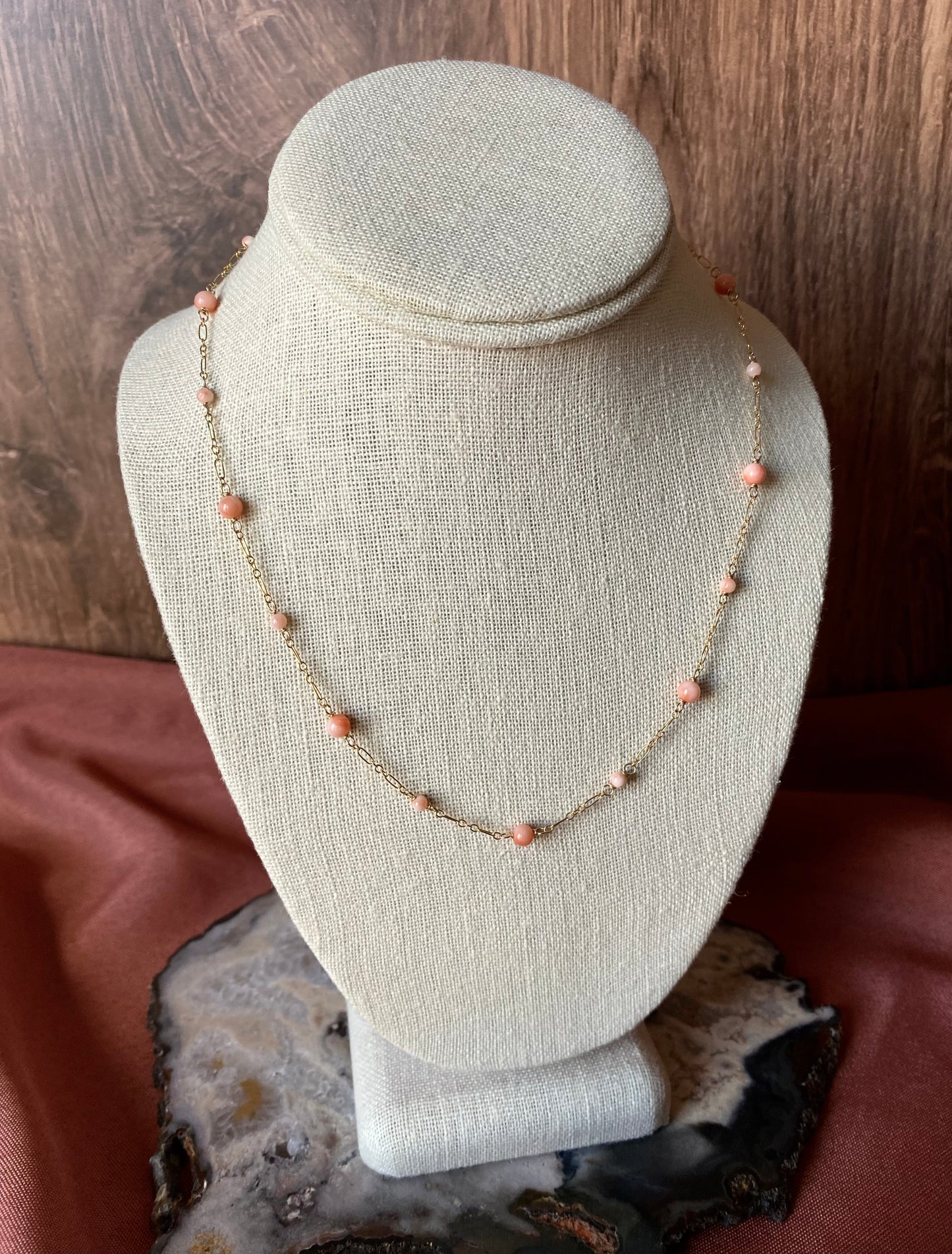 Vintage Coral Layering Necklace