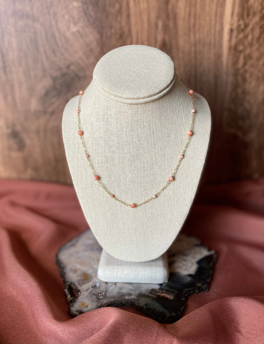Vintage Coral Layering Necklace