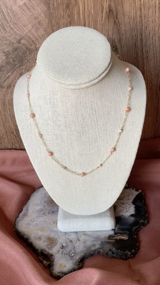 Vintage Coral Layering Necklace