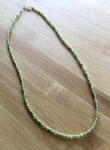 Peridot and Pearl Choker Necklace