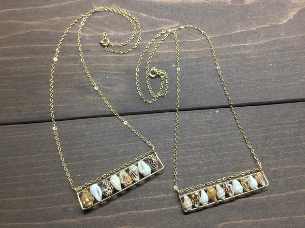 Horizontal Bar Shell Necklace