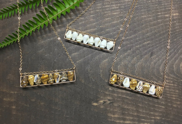 Horizontal Bar Shell Necklace