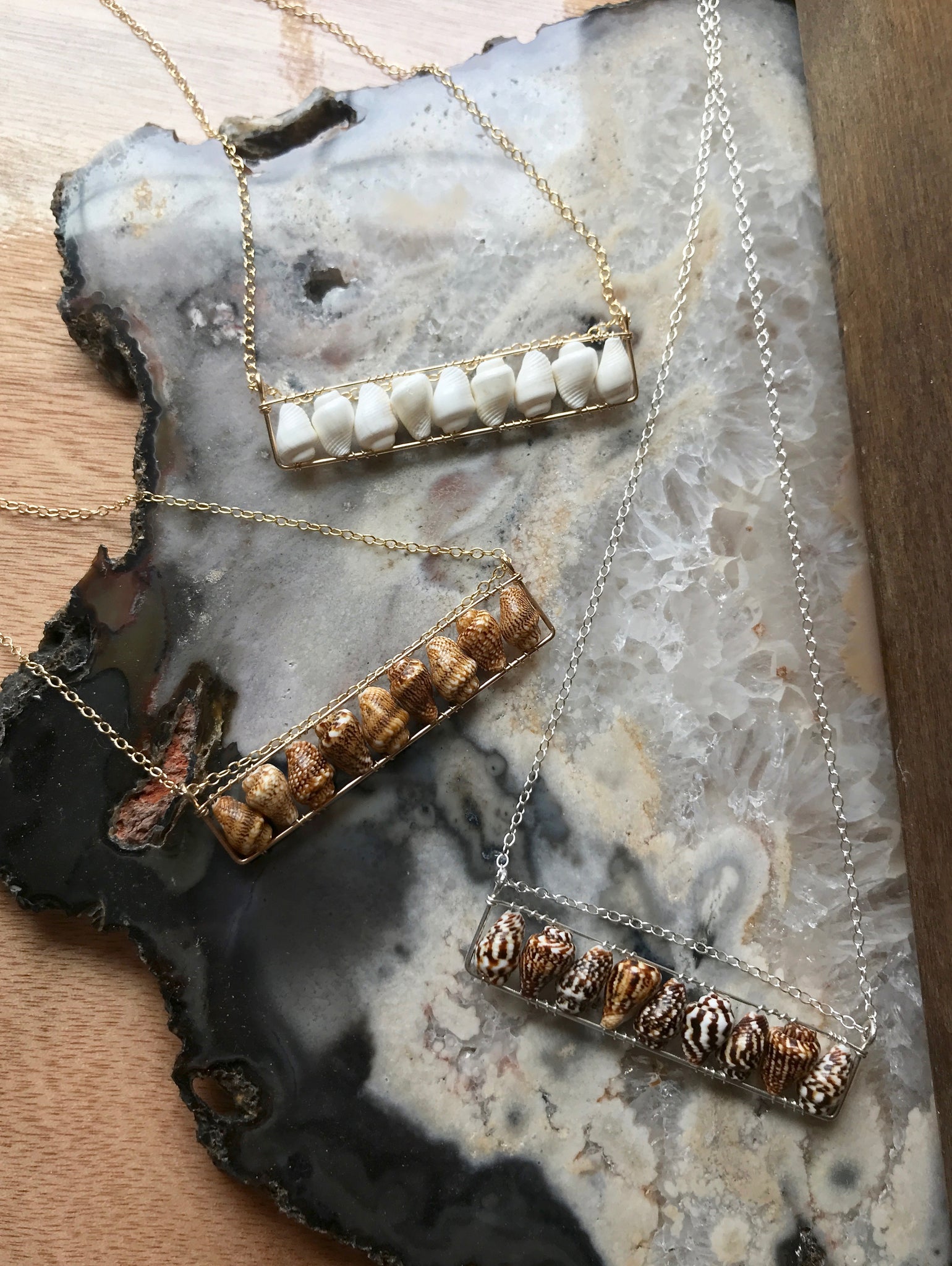 Horizontal Bar Shell Necklace