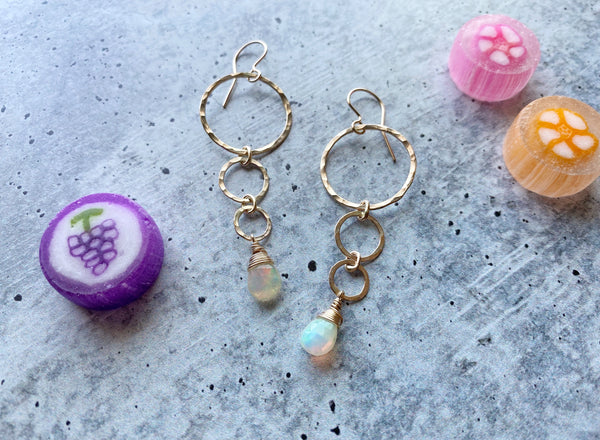 Keep Rising Earrings in Opal