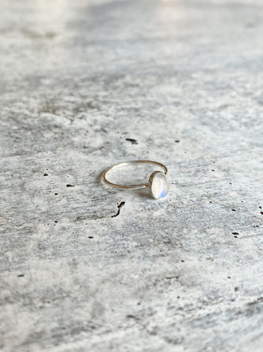 Labradorite Oval Ring in Silver